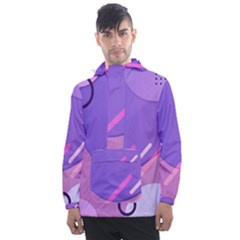 Colorful Labstract Wallpaper Theme Men s Front Pocket Pullover Windbreaker by Apen