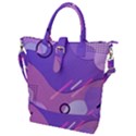 Colorful Labstract Wallpaper Theme Buckle Top Tote Bag View1