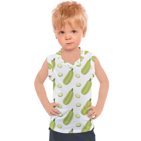 Zucchini Pattern 2 Kids  Sport Tank Top by CocoBellKidsTV24