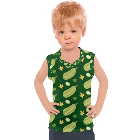 Zucchini Pattern 10 Kids  Sport Tank Top by CocoBellKidsTV24