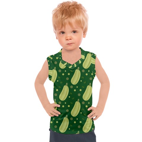 Zucchini Pattern 11 Kids  Sport Tank Top by CocoBellKidsTV24