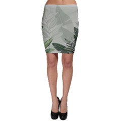 Banana Leaf Plant Pattern Bodycon Skirt