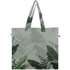 Banana Leaf Plant Pattern Canvas Travel Bag