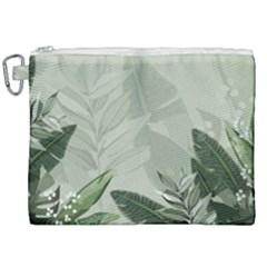 Banana Leaf Plant Pattern Canvas Cosmetic Bag (xxl)