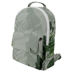 Banana Leaf Plant Pattern Flap Pocket Backpack (small)