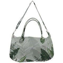 Banana Leaf Plant Pattern Removable Strap Handbag