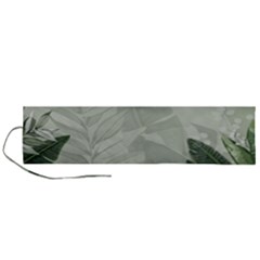 Banana Leaf Plant Pattern Roll Up Canvas Pencil Holder (l)