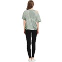 Banana Leaf Plant Pattern One Shoulder Cut Out T-Shirt View2