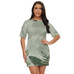 Banana Leaf Plant Pattern Just Threw It On Dress by anzea