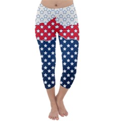 Illustrations Stars Capri Winter Leggings 