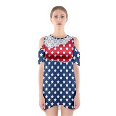 Illustrations Stars Shoulder Cutout One Piece Dress