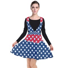 Illustrations Stars Plunge Pinafore Dress