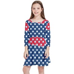 Illustrations Stars Kids  Quarter Sleeve Skater Dress by anzea