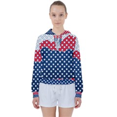 Illustrations Stars Women s Tie Up Sweat