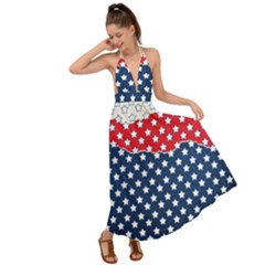 Illustrations Stars Backless Maxi Beach Dress