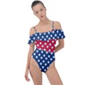 Illustrations Stars Frill Detail One Piece Swimsuit View1