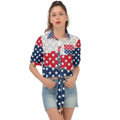 Illustrations Stars Tie Front Shirt 