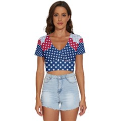 Illustrations Stars V-neck Crop Top by anzea