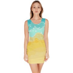 Abstract Background Beach Coast Bodycon Dress by anzea