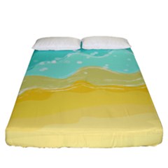 Abstract Background Beach Coast Fitted Sheet (king Size)