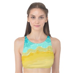 Abstract Background Beach Coast Tank Bikini Top