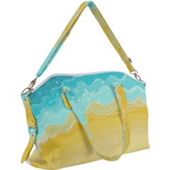 Abstract Background Beach Coast Canvas Crossbody Bag