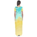 Abstract Background Beach Coast Short Sleeve Maxi Dress View2