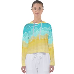 Abstract Background Beach Coast Women s Slouchy Sweat