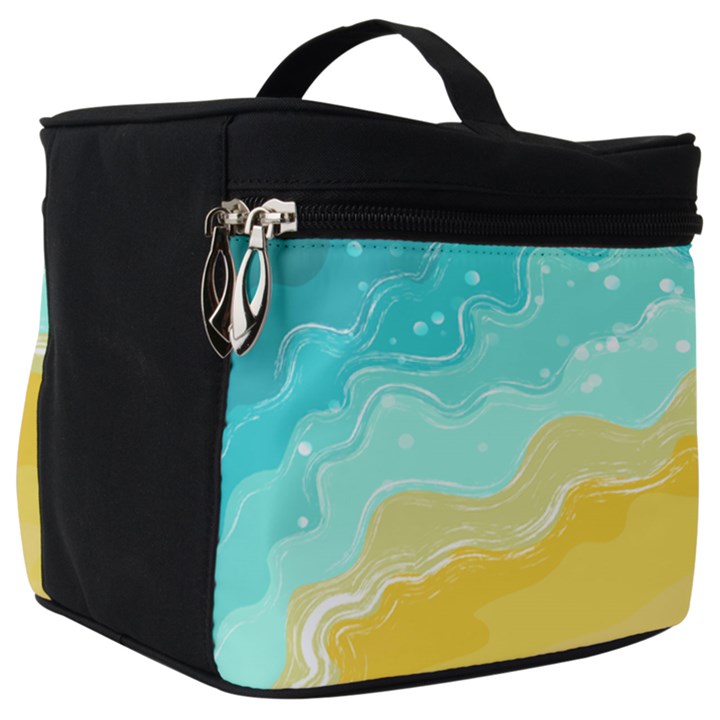 Abstract Background Beach Coast Make Up Travel Bag (Big)