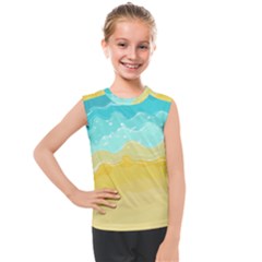 Abstract Background Beach Coast Kids  Mesh Tank Top by anzea