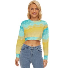 Abstract Background Beach Coast Lightweight Long Sleeve Sweatshirt