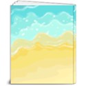 Abstract Background Beach Coast 8  x 10  Hardcover Notebook View2