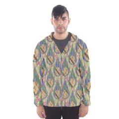 Tribal Background Boho Batik Men s Hooded Windbreaker