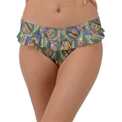 Tribal Background Boho Batik Frill Bikini Bottoms