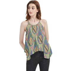 Tribal Background Boho Batik Flowy Camisole Tank Top