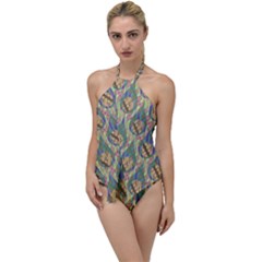 Tribal Background Boho Batik Go With The Flow One Piece Swimsuit