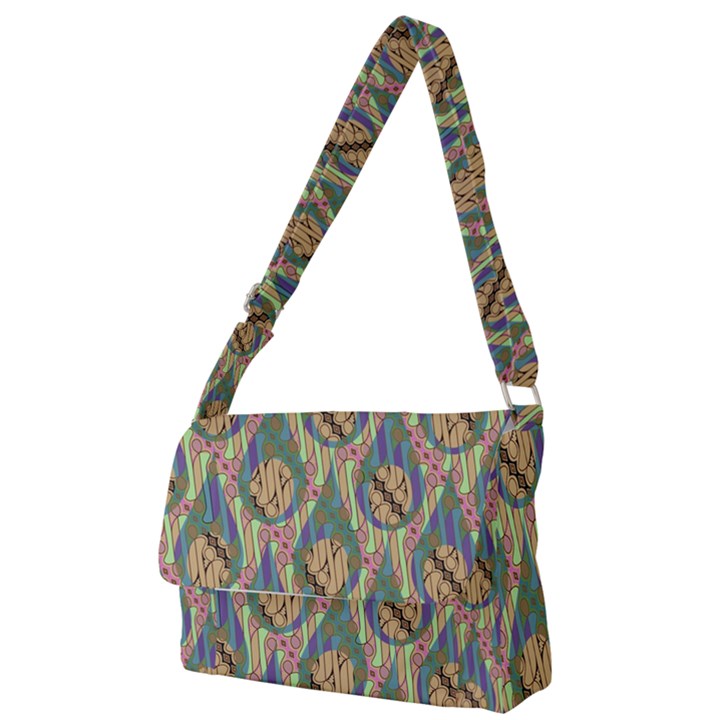 Tribal Background Boho Batik Full Print Messenger Bag (S)