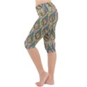 Tribal Background Boho Batik Lightweight Velour Cropped Yoga Leggings View2