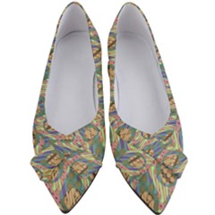 Tribal Background Boho Batik Women s Bow Heels