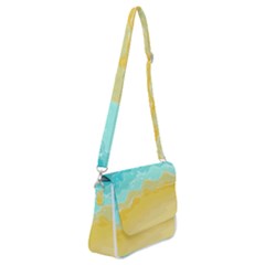 Abstract Background Beach Coast Shoulder Bag With Back Zipper