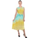 Abstract Background Beach Coast Midi Tie-Back Chiffon Dress View1