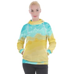 Abstract Background Beach Coast Women s Hooded Pullover