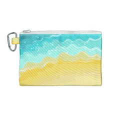 Abstract Background Beach Coast Canvas Cosmetic Bag (medium)