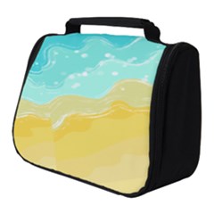 Abstract Background Beach Coast Full Print Travel Pouch (small)