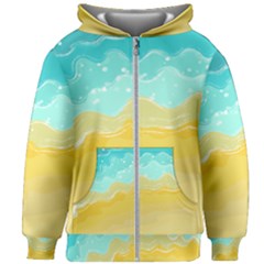 Abstract Background Beach Coast Kids  Zipper Hoodie Without Drawstring