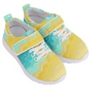 Abstract Background Beach Coast Kids  Velcro Strap Shoes View3