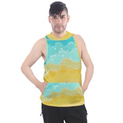 Abstract Background Beach Coast Men s Sleeveless Hoodie