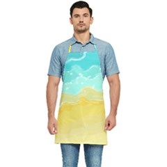 Abstract Background Beach Coast Kitchen Apron