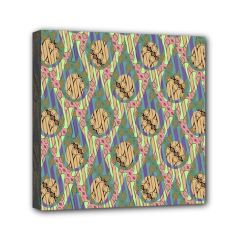 Tribal Background Boho Batik Mini Canvas 6  X 6  (stretched) by anzea