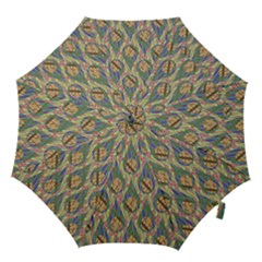 Tribal Background Boho Batik Hook Handle Umbrellas (medium) by anzea